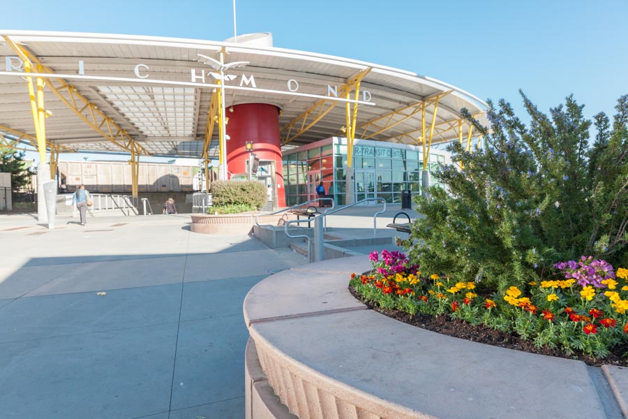 Seasonal color planter at the Richmond Civic Center plaza